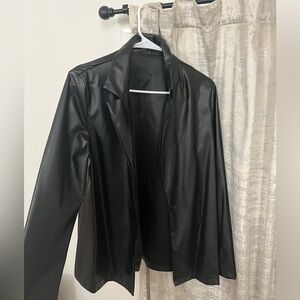 Black leather jacket. Good condition!